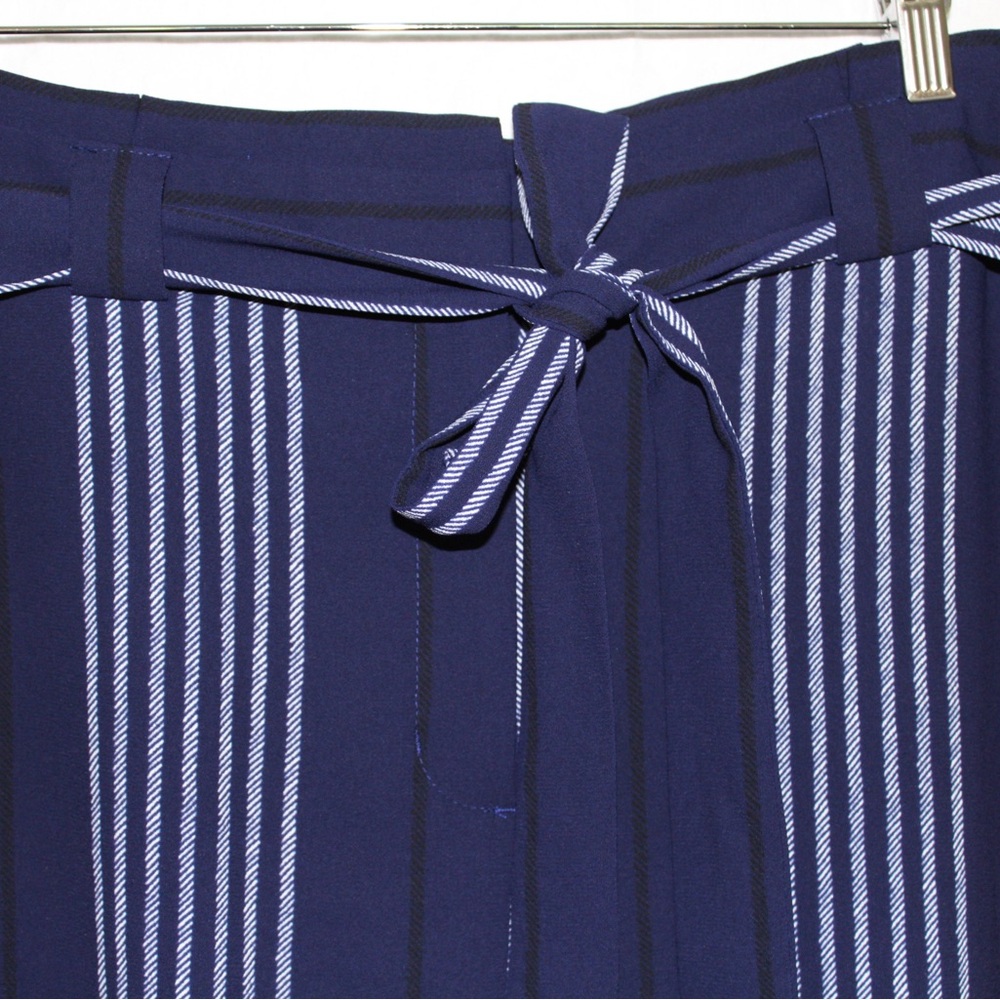 NWOT Express Navy Striped Pants with Accents - 14 - Picture 6 of 9